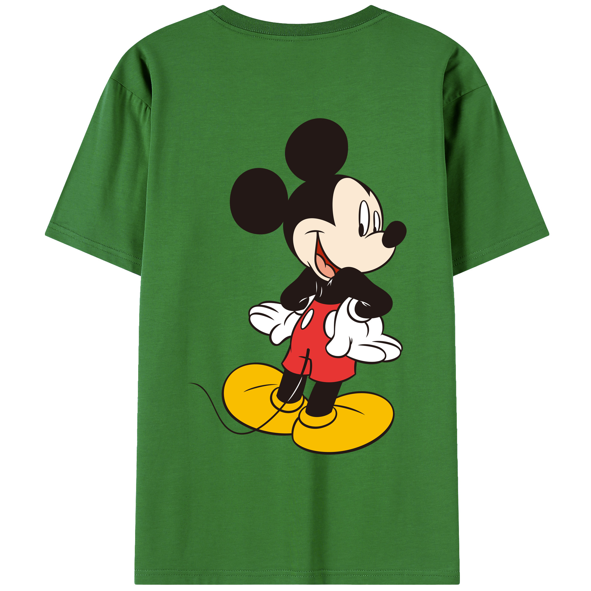 （画像用） ミッキーマウス Mickey Mouse レディース半袖Tシャツ(バックプリント)